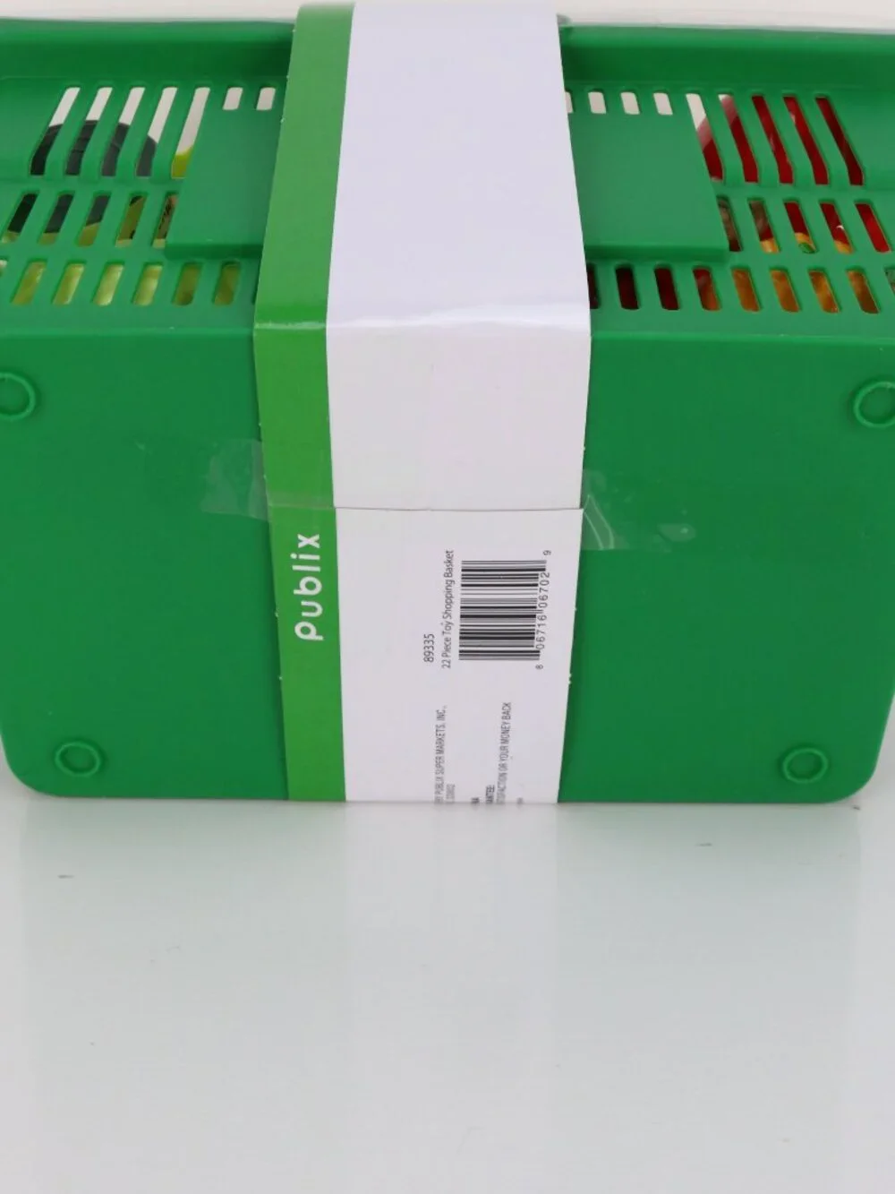 Publix Toy Shopping Basket * NEW Sealed * 22 Piece Play Food Set * 89335 *